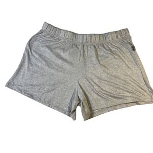 Eddie Bauer Womens Sleep Shorts Heather Gray Elastic Waist Size L Loungewear